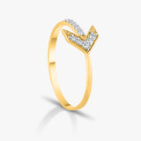 Arrow Diamond Gold Ring