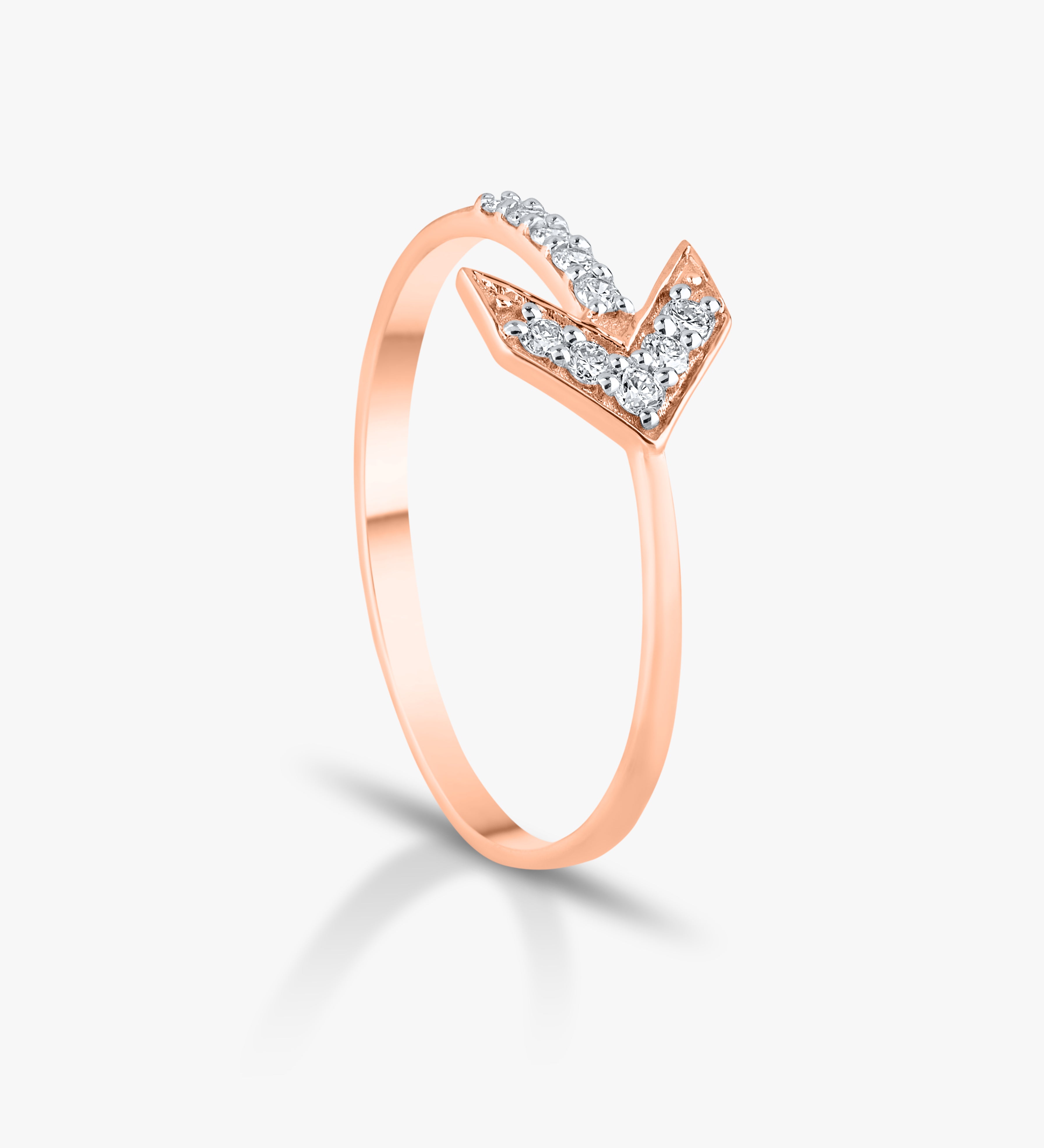 Arrow Diamond Gold Ring