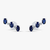 3blue oval earring