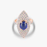 Blue Sapphire Evil eye Ring