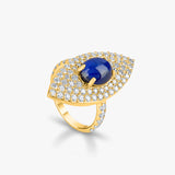 Blue Sapphire Evil eye Ring