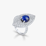 Blue Sapphire Evil eye Ring