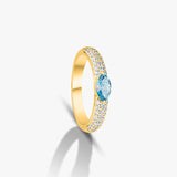 Blue Marquise Love Band
