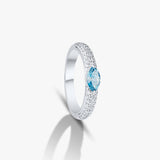 Blue Marquise Love Band
