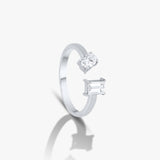 Oval and Emerald Diamond Ring