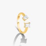 Oval and Emerald Diamond Ring