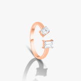 Oval and Emerald Diamond Ring