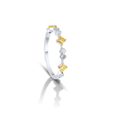 Yellow & White Diamond Ring