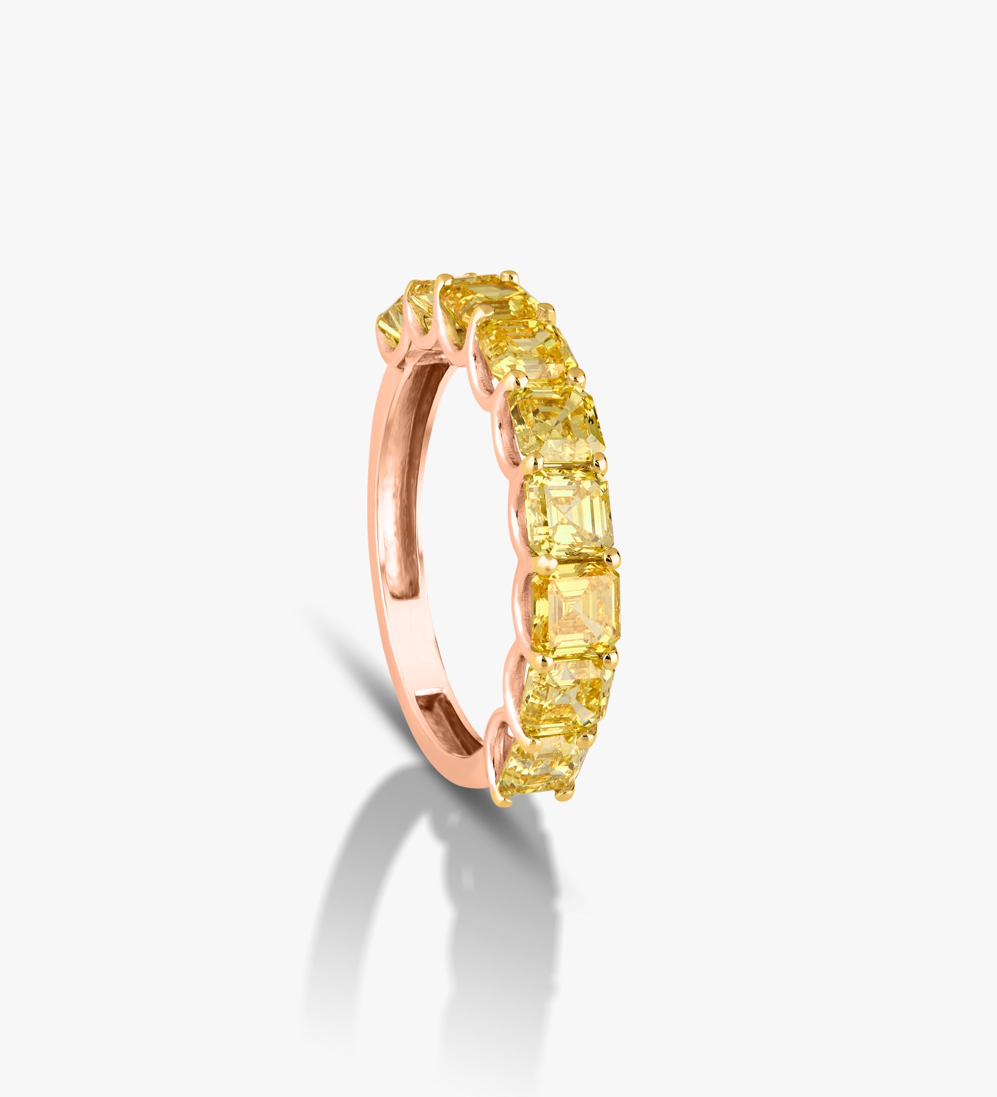 Yellow Asscher Ring