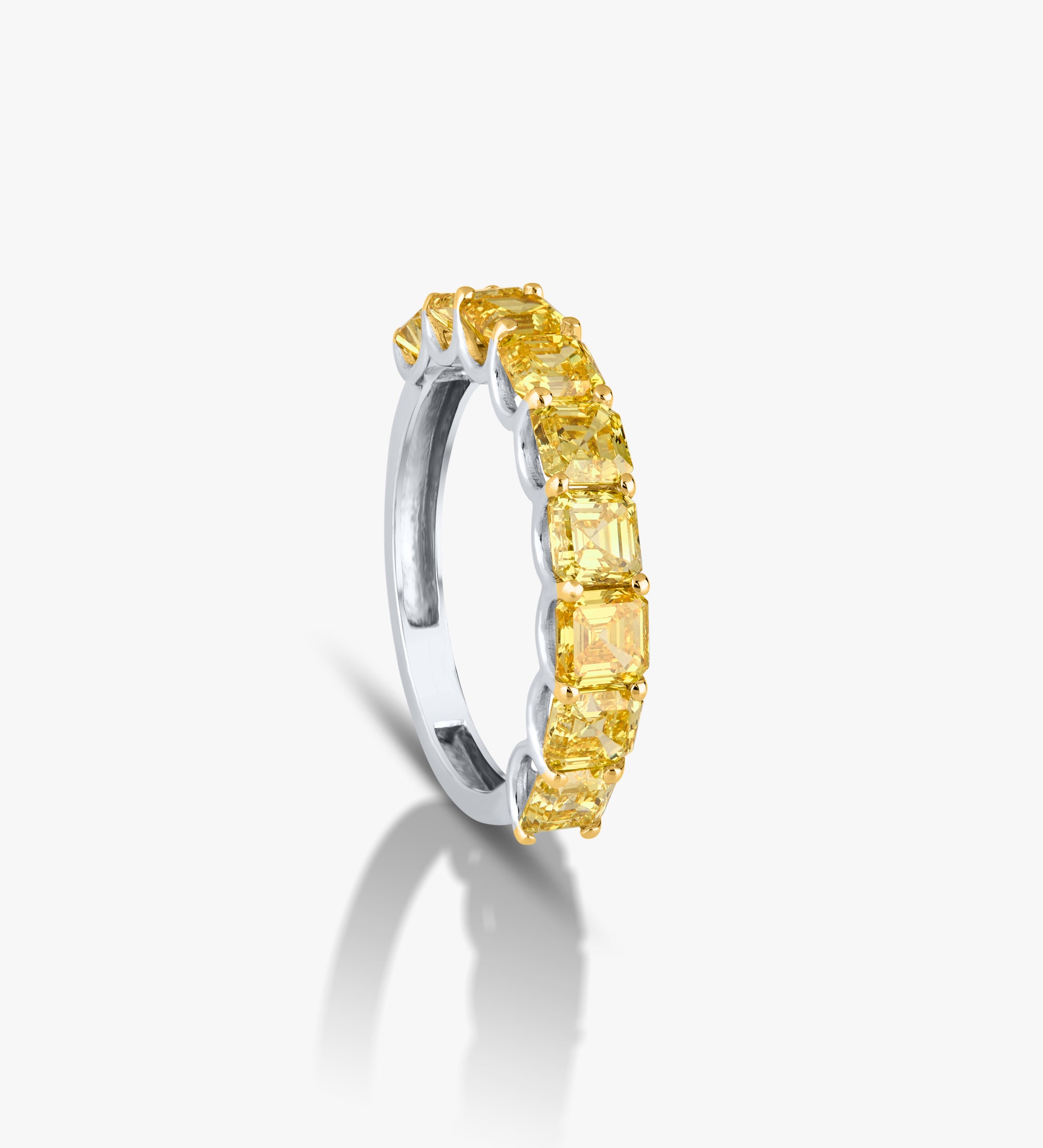 Yellow Asscher Ring