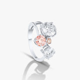 PINK + White Diamonds Stack Ring