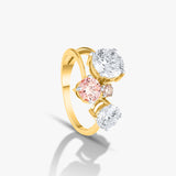 PINK + White Diamonds Stack Ring