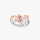 PINK + White Diamonds Stack Ring