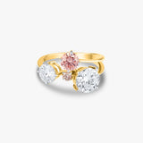 PINK + White Diamonds Stack Ring