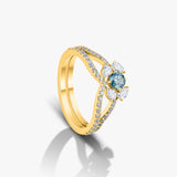 Blue Love Duo Ring