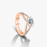 Blue Love Duo Ring