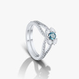 Blue Love Duo Ring
