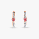 Pink Diamond Huggie Earrings