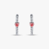 Pink Diamond Huggie Earrings