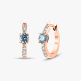 Blue Diamond Huggie Earring