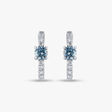 Blue Diamond Huggie Earring