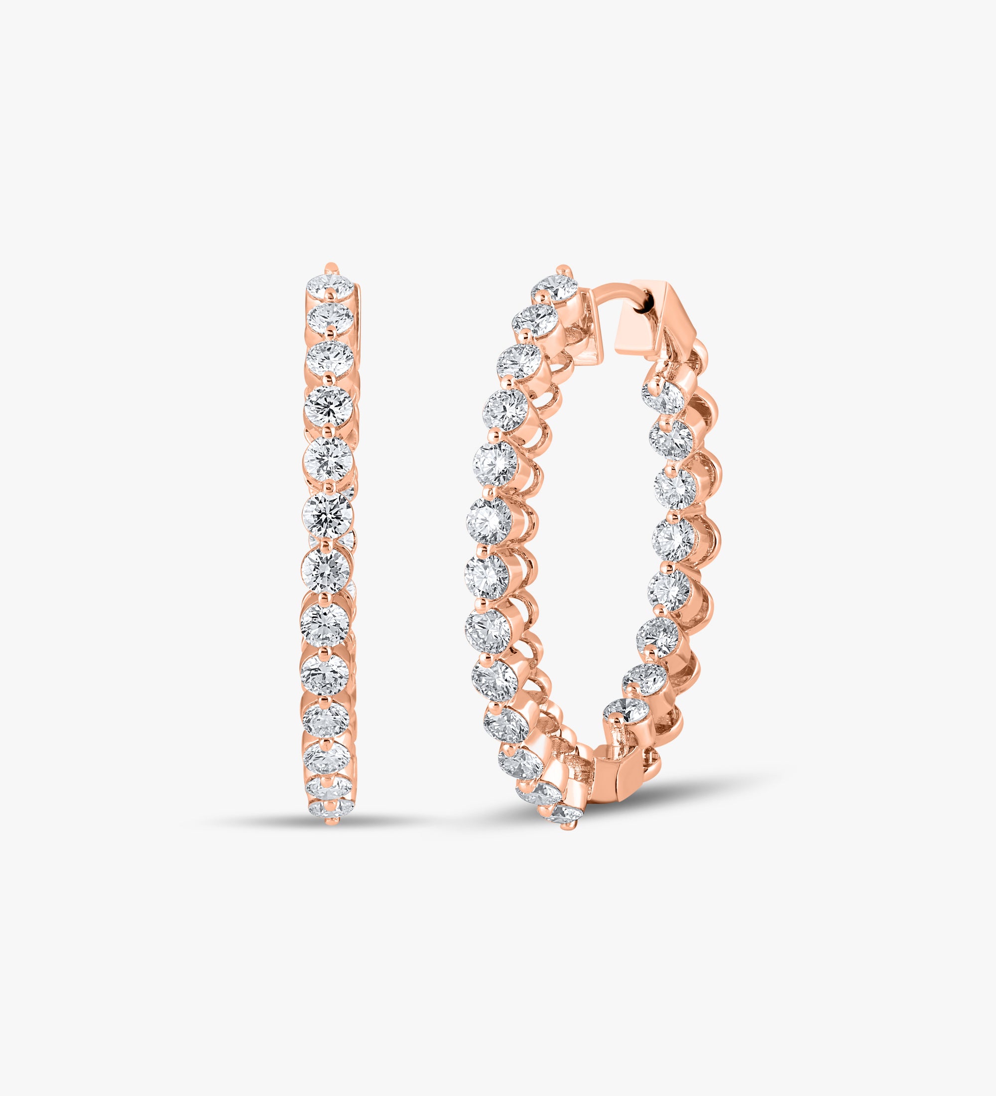 Inside Out Diamond Hoop Earrings