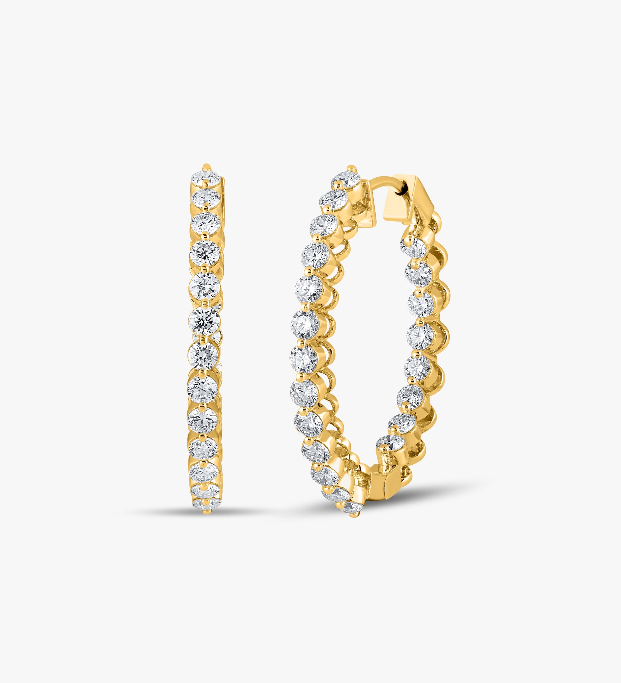 Inside Out Diamond Hoop Earrings