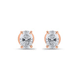 1ct Oval Diamond Stud