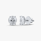 2.2 TCW Oval Diamond Studs