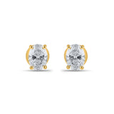 1ct Oval Diamond Stud