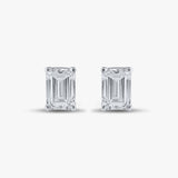 3.07 TCW Emerald Diamond Studs