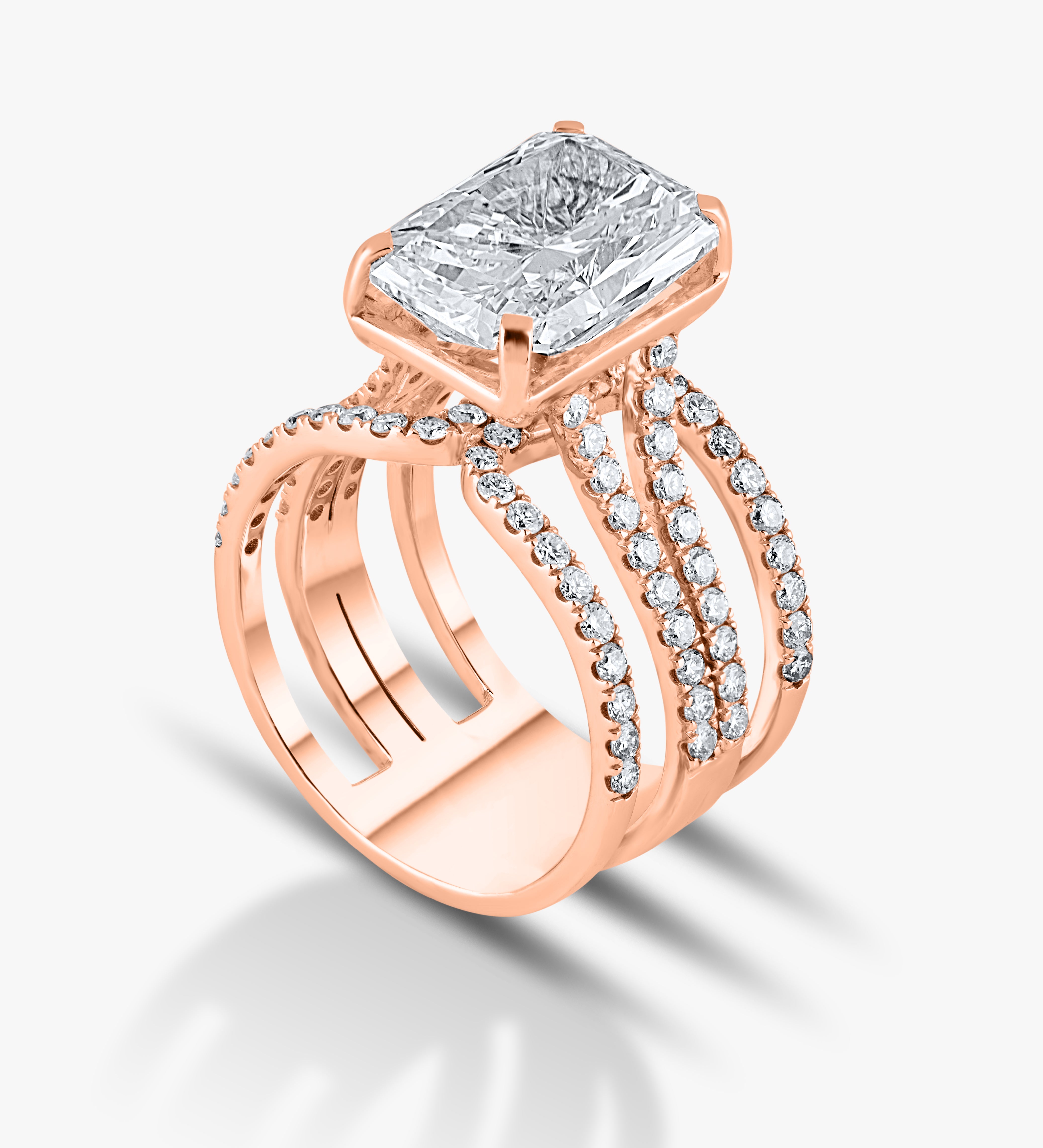 Radiant-Cut Diamond Engagement Ring