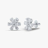 Elegant Flower Pear Diamond Studs 2.0