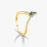 Blue Kite V Ring