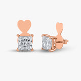6.48 TCW Princess Diamond Studs