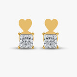 6.48 TCW Princess Diamond Studs