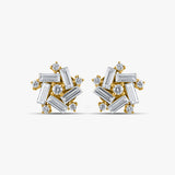 Diamond Baguette Studs