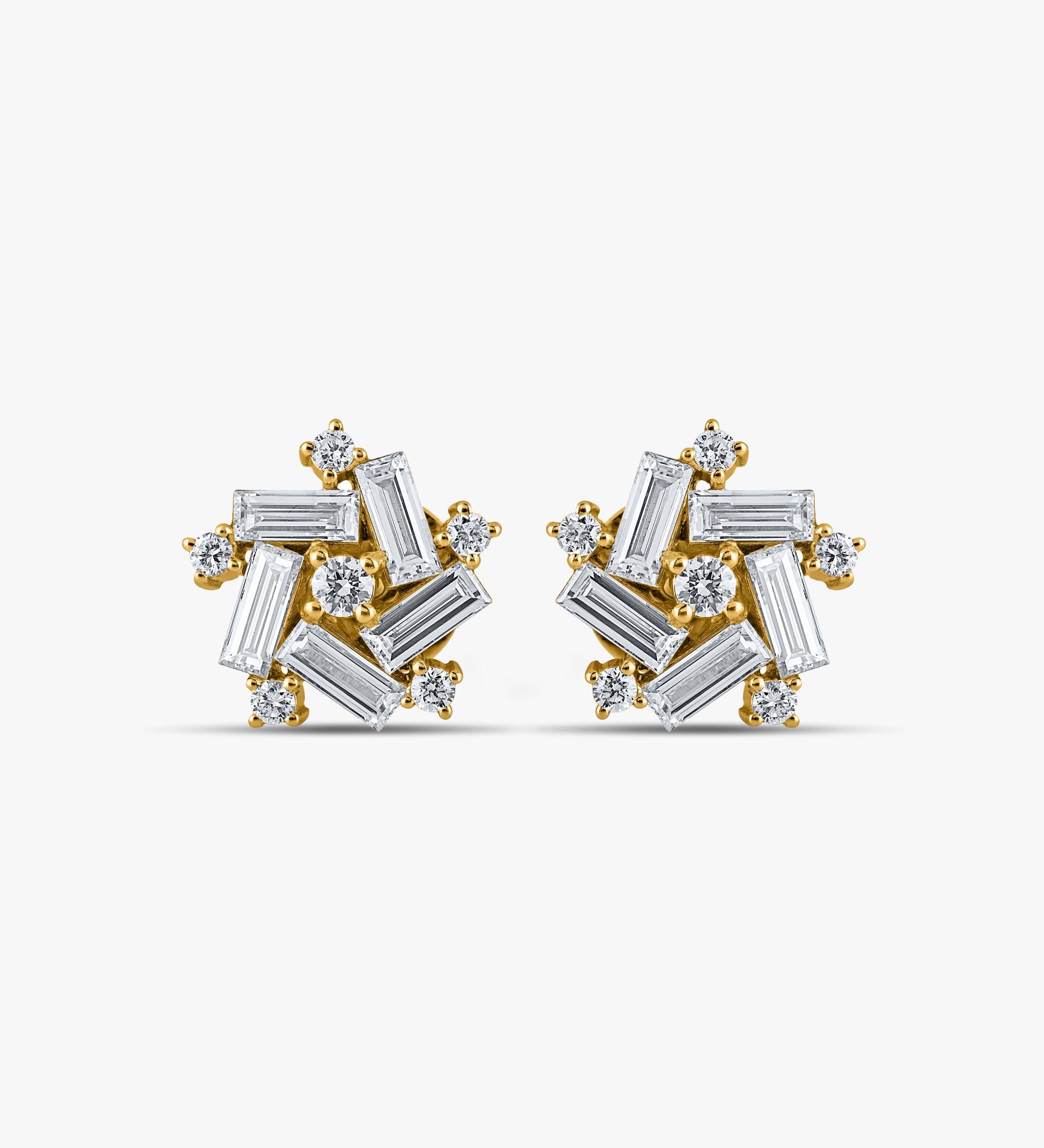 Diamond Baguette Studs