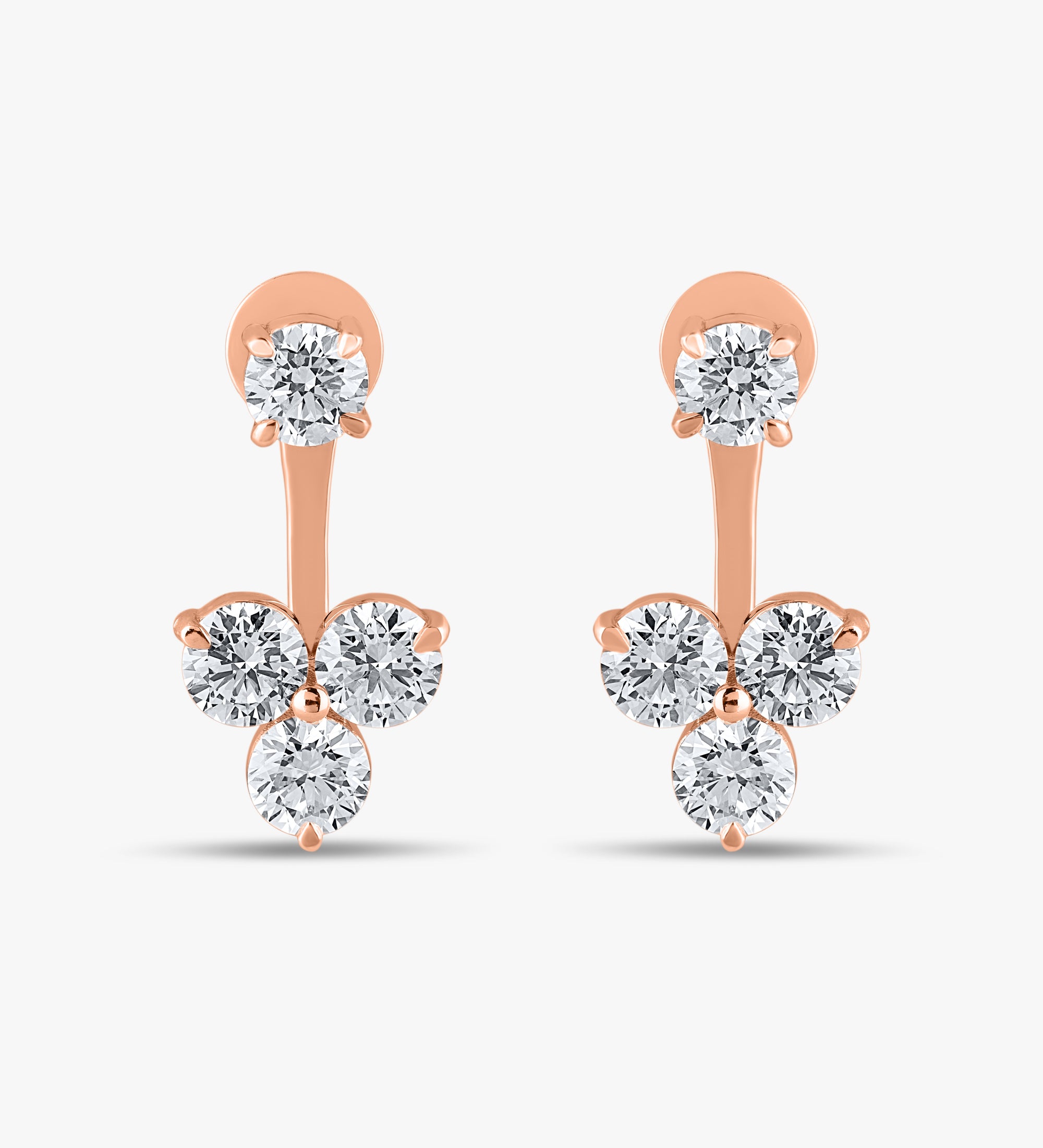 Round Diamond Tree Earrings