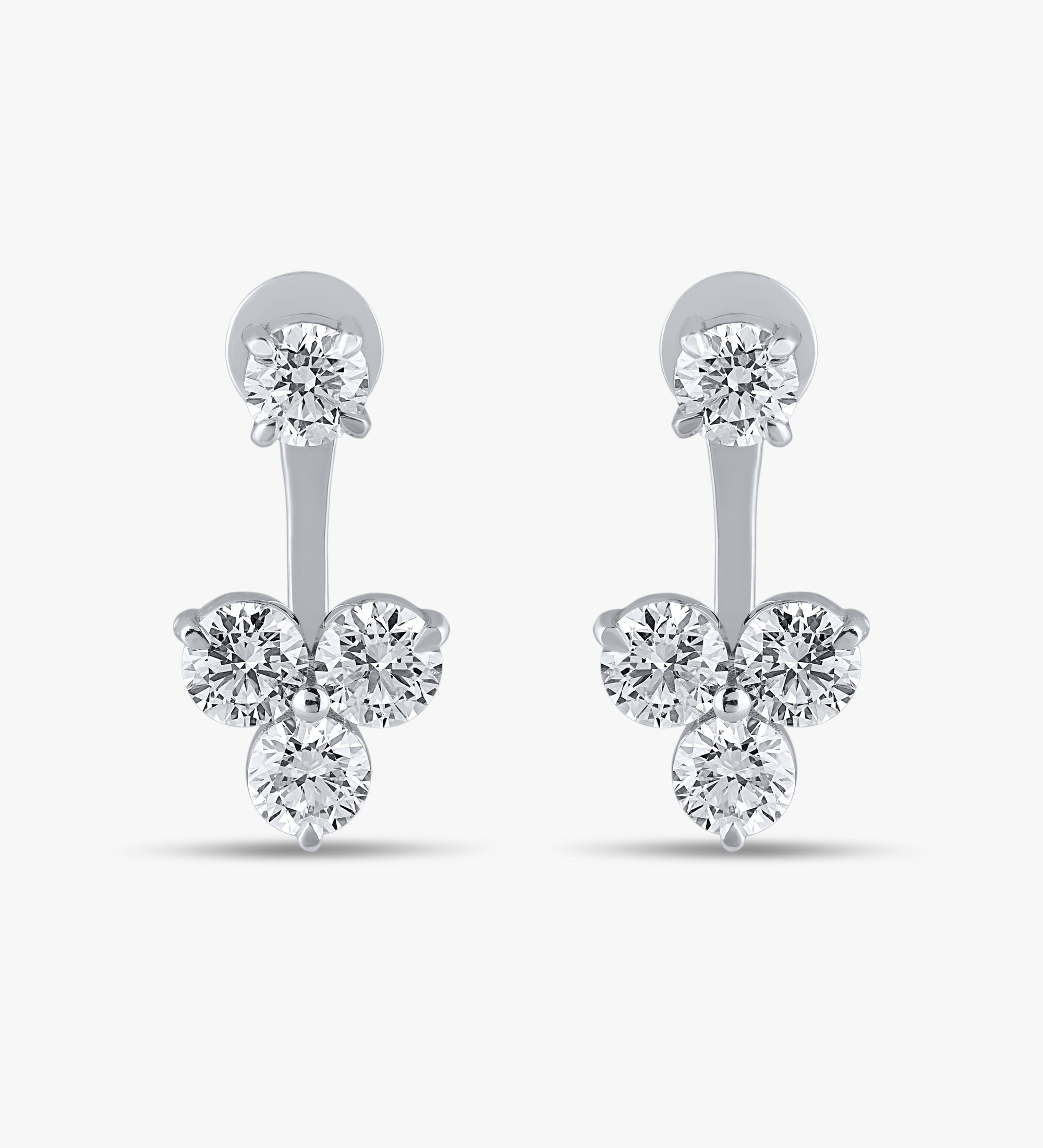 Round Diamond Tree Earrings