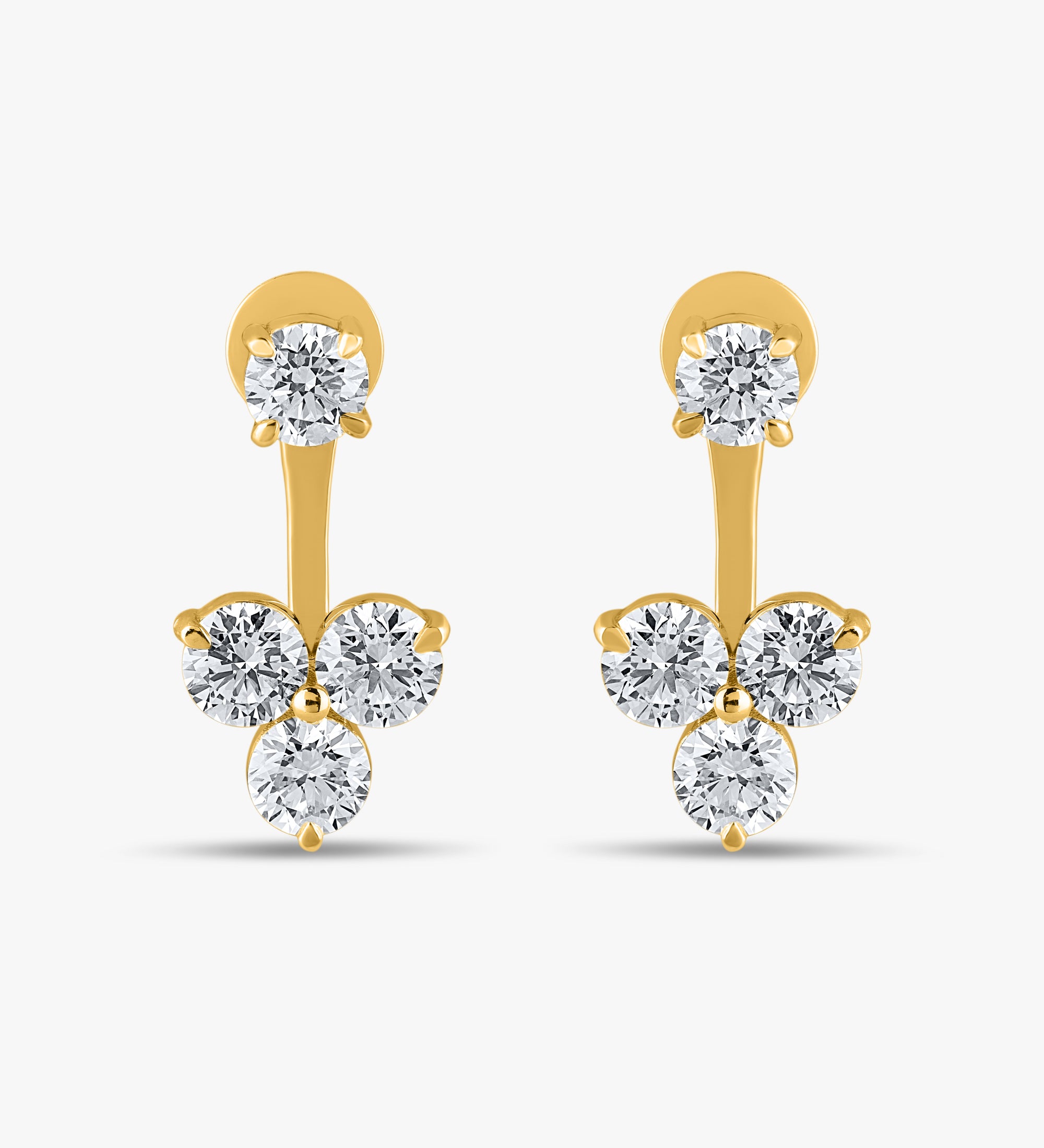 Round Diamond Tree Earrings