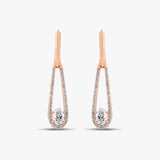 Geometric Drop Diamond Earrings
