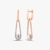 Geometric Drop Diamond Earrings