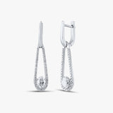 Geometric Drop Diamond Earrings