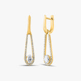 Geometric Drop Diamond Earrings