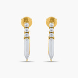 Asscher & Baguette Diamond Stud Earring
