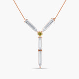 Y Trio Baguette Necklace