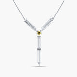 Y Trio Baguette Necklace