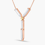 Y Trio Baguette Necklace