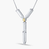 Y Trio Baguette Necklace